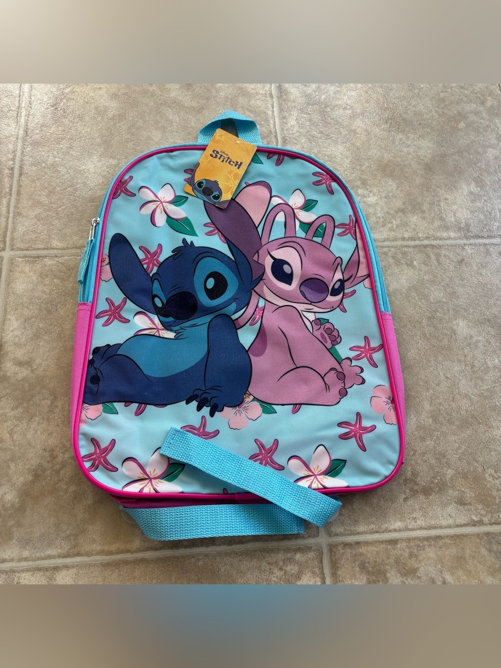 Disney Lilo & Stitch Teal, Blue and Pink Kids Backpack